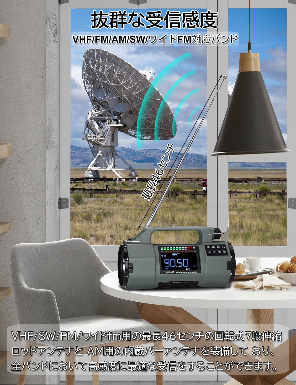 Amazon.co.jp: ZHIWHIS 防災ラジオ Bluetoothスピーカー/マイクロSD